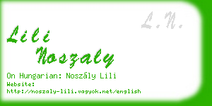 lili noszaly business card